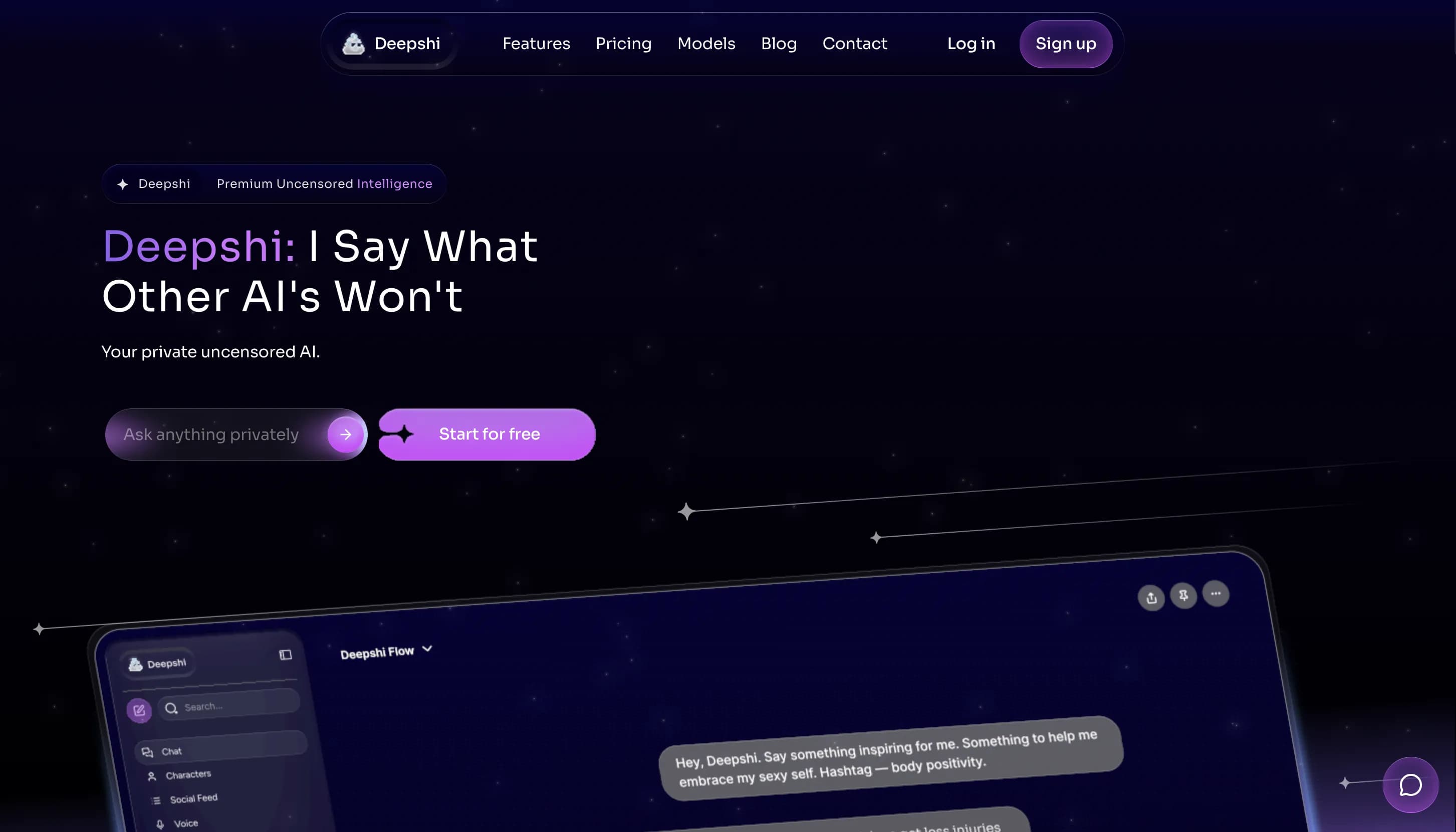 case: Frontend Development for an Uncensored AI Agent