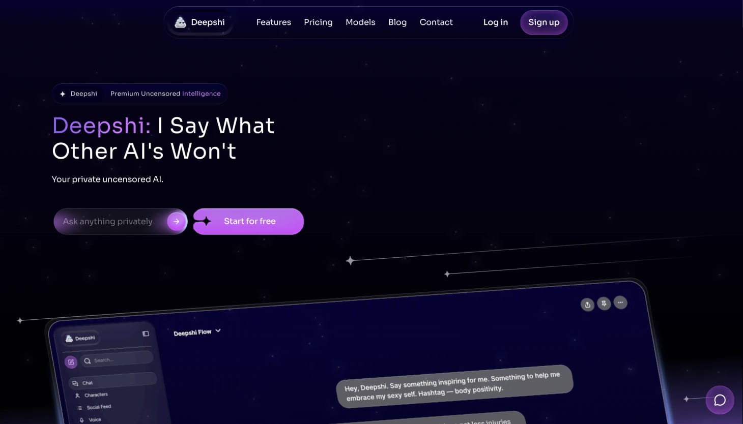 case: Frontend Development for an Uncensored AI Agent